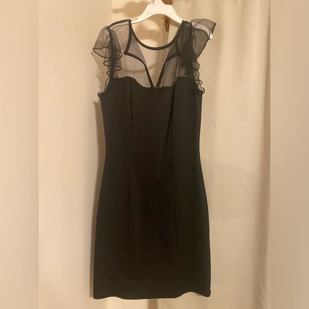 Gorgeous Forever 21 Dress with delicate frilly mesh sleeves Small